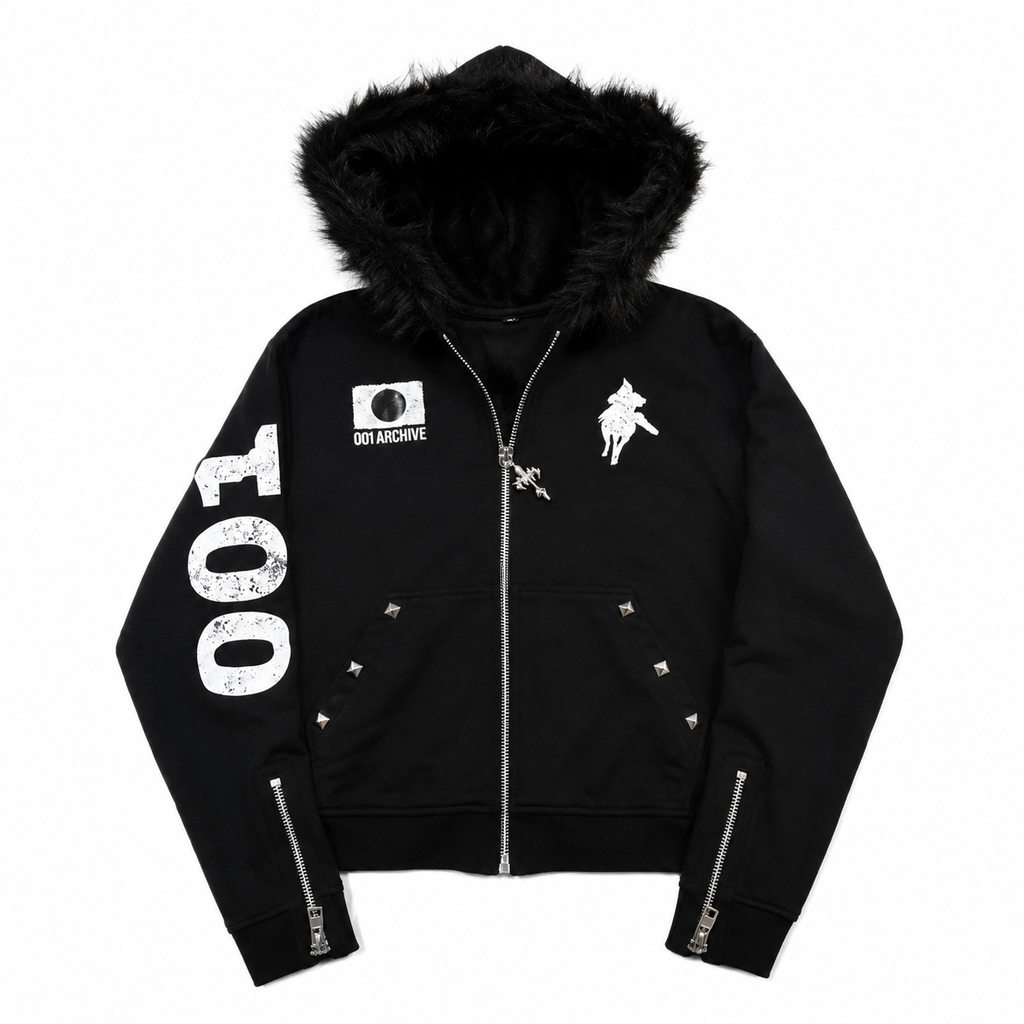 Archive Fur Zip Hoodie