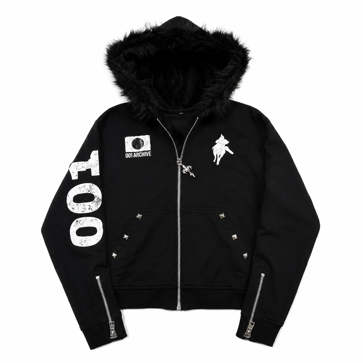 Archive Fur Zip Hoodie