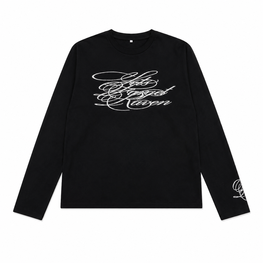 Forever Script Long Sleeve (Black)