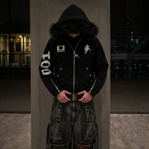 Archive Fur Zip Hoodie