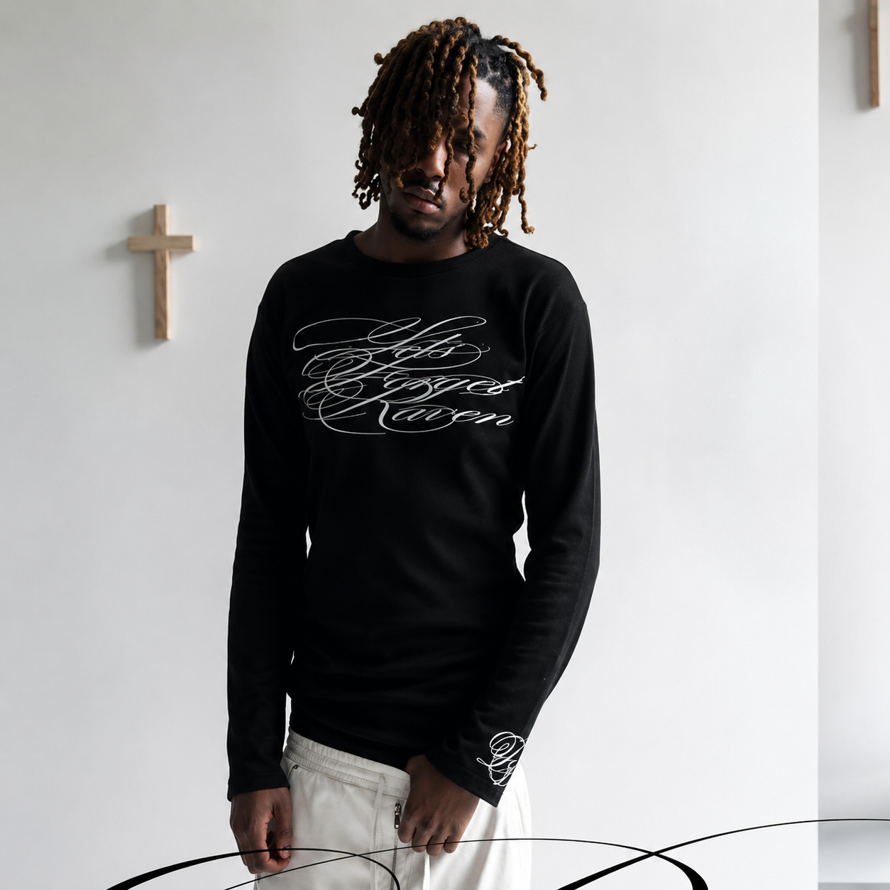 Forever Script Long Sleeve (Black)
