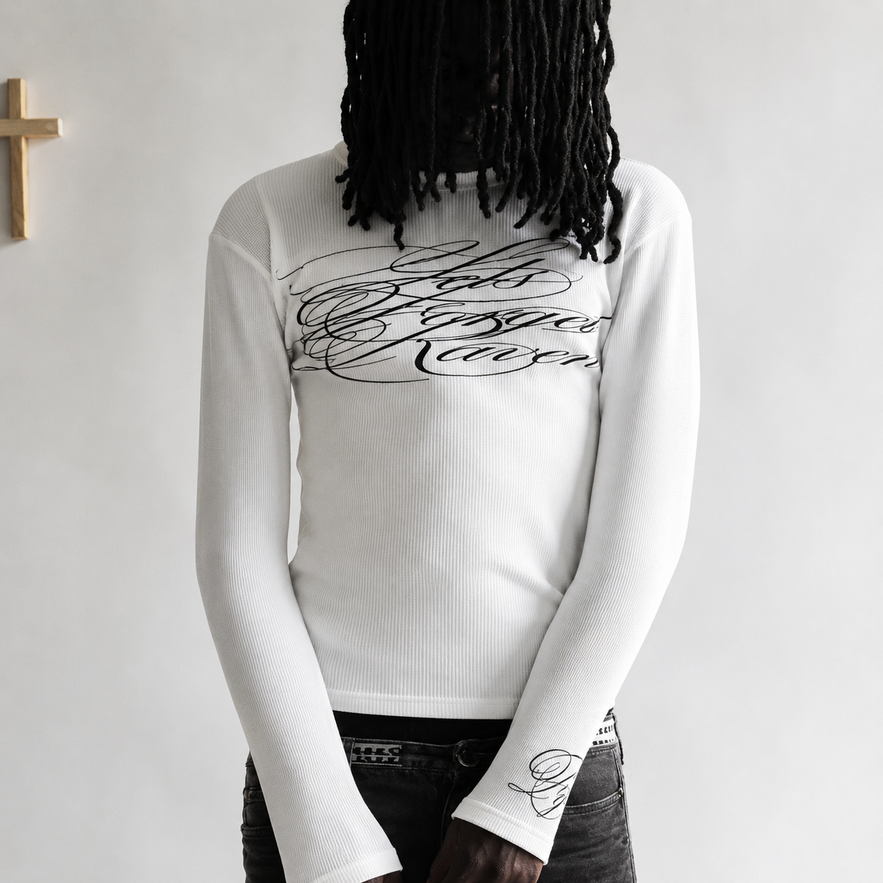Forever Script Long Sleeve (white)